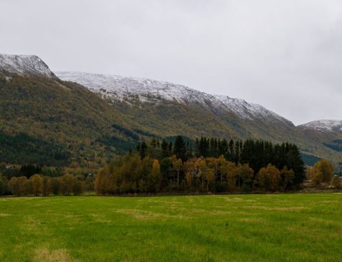 Nysnø på fjelltoppene i dag!